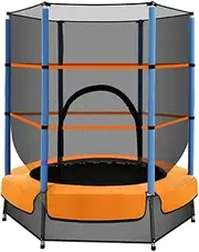 Everfit Trampoline for Kids Rebounder Round Mini Trampolines, Outdoor Bouncing Children Gift, Step Ladder Enclosure Safety Net Cover Family Christmas Birthday