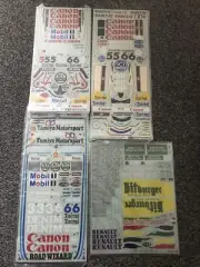 NEW TAMIYA 5869 F-1 WILLIAMS FW-11B 50378 FW-12C & ROAD WIZARD 1/10 RC F1 DECALS
