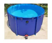 Canvas Fish Ponds Belt Frame,Above Ground Fish Pool,PVC Canvas for Pond,Large...