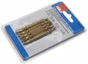 Hilka 37950505 65 mm Titanium Coated Double Ended Screwdriver Bit Set, Set of 5
