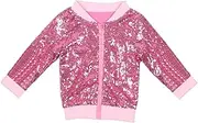[CsgrFagr] Girls' Sequin Jacket Show Coat Casual Coat Glitter Coat With Sequins Boys Spring Jackets