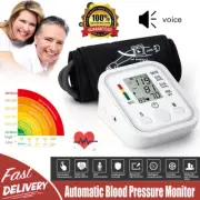 Automatic Upper Arm Blood Pressure Monitor Pulse Meter BP Machine Voice Talking