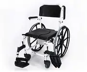 [Z&y GLAa] Self Propelled Wheelchairs Folding Lightweight, 43Cm Seat Depth, Folding Alumilightweight Shower Chair Mobility Device with Commode Comfortable Durable/Black