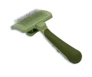 Self Cleaning Slicker for Dog - L - Touch of a button Excellent grooming results