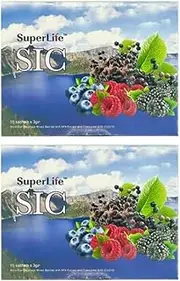 2 Packs Super Life SIC Immune Care, 15 Sachets x 3g, Mixed Berries with AFA Extract and Coenzyme Q10
