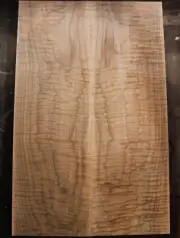 Curly spalted ink line maple drop top .37" thk guitar bass tonewood 2631
