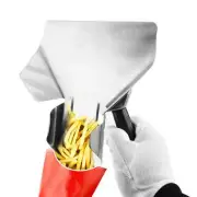 Stainless Steel French Fry Popcorn Scoop Comerical Quick Fill Tool for Food B...