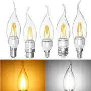 E27 E14 E12 B22 B15 4W Silver Pull Tail Incandescent Light Lamp Bulb Non-Dimmable 110V E12 PURE WHITE