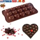 3D Silicone Mold Love-heart Chocolate Cake Ice Cube Soap Tray Baking Mould TooGV