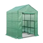 Greenfingers Greenhouse 1.4x1.55x2M Walk in Green