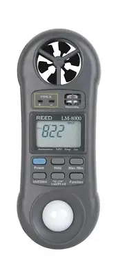 Reed Instruments LM8000 Environmental Meter Air Velocity Temperature Humidity