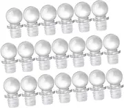 EXQUIMEUBLE Small Elegant Glass Ball Caps 20pcs Decorative Bottle Caps for Room Diffuser