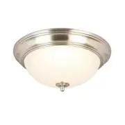 HOME DEPOT 13 in. 1390 Lumen 3000K Brushed Nickel Integrated LED Flush Mount