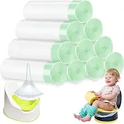 100 PCS Portable Potty Chair Liners with Drawstring,Disposable Training Toilet Seat Potty Bags for Kids Toddler Pet Outdoors 17.3x9.4 inch Toilet Seat Cleaning Bag (100)