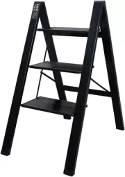 3 Step Ladder Lightweight Folding Aluminum Step Stool Heavy Duty Stepladders Sto