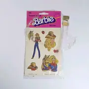 Barbie Apple Scratch N Sniff Sticker Sheet 1983 Mattel Cowgirl Horse Vintage New