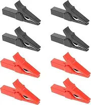 ULTECHNOVO Auto Battery Clamp Set 8pcs Insulated Alligator Clips Electrical Test Leads Lightweight Abs Construction for Diy Projects