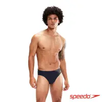 在飛比找PChome24h購物優惠-SPEEDO 男 運動三角泳褲 Medley Logo 深藍