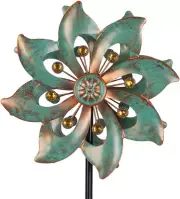Outdoor Wind Spinner 37 Inch, Metal Garden Wind Sculpture Bronze Wind Spinners f