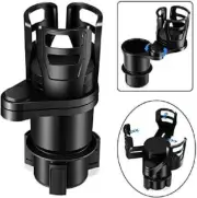 2 IN 1 Multifunction Car Double Cup Holder Expander Drink Holder 360° Adjustable