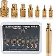 Heat-Set Insert Tips Compatible with Weller SP40NKUS / Hakko FX-888D / 900M / T18 for Threaded Inserts M2 / M2.5 / M3 / M4 / M5 / M6(1/4) / M8, Connection to 3D Printers Components