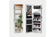 Levede LED Mirror Jewellery Cabinet White