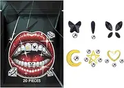 Tooth Gems Crystals, Girl's Fashion Crystal Teeth Gems, Crystals Jewelry Kit, Girl's Fashion Crystal Teeth Gems, Starter Tooth Gem Set for Teeth Jewelry Enthusiasts