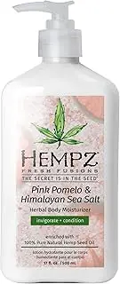 Hempz Fresh Fusions Pink Pomelo and Himalayan Sea Salt Herbal Body Moisturizer For Unisex 17 oz Moisturizer