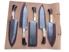 Damascus Kitchen Knife Set, 5-piece, Ultra-Sharp Professional Chef Knife Set and