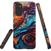 For Samsung Galaxy S20 Tough Protective Cover, Swirling Paint