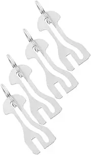 NUOBESTY Stylish Stainless Steel Keychain Set 4 Pcs Keychains Trolley Tokens Keyring Shopping Cart Key Ring Accessory for Everyday Use