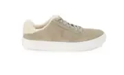DR. SCHOLL'S Woman’s Comfortable Faux Fur-Lined Suede Sneakers Sage Green