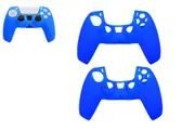 2pcs Silicone Protective Case for Sony Play Station PS5 Controller Skin Protective Case-Blue
