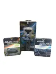 New Gillette Mach 3 Razor + 11 Cartridges Turbo + Sensitive