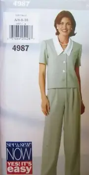 4987 Vintage Butterick SEWING Pattern Misses Pants & Top 6-22 UNCUT