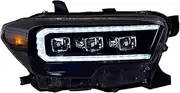 Headlight Assembly Compatible with TY Tacoma 2015-2020 LED DRL LED Dual Beam Lens LED Sequential Turn Signal Halogen Width Light