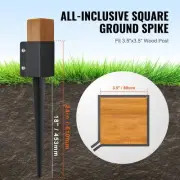 Metal Fence Post Anchor Ground Spike 6 Pack 24 Inch Heavy Duty Steel Stakes