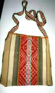 Peruvian ceremonial chuspa Andean shaman - Cusco Andean community