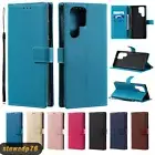 For Samsung S25 Ultra Plus S24 FE S23 S22 Wallet Case Stand Leather Flip Cover