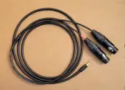 Mogami 2552 6ft 3.5mm Stereo to Dual Neutrik Gold XLR Female L-R Audio Cable