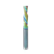 HONGDUI Downcut Spiral Router Bit 1/4 Inch Shank 1/4 Inch Cutting Dia. DLC ta-C Coated Mill Bit For Wood Carving Plunge