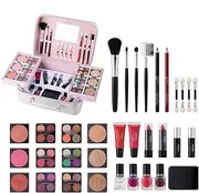 Full Makeup Kit, Makeup Brush Lipstick Full Kit Bundle, Waterproof Professional Makeup Kit, Makeup Case Set for Casual Events & Parties