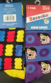 Bazooka & Haribo - 2 Pairs - Size 6 - 13 Unisex Adult