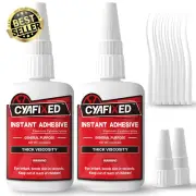Super Glue Liquid, Instant Clear Cyanoacrylate Thick Viscosity Adhesive, 4oz