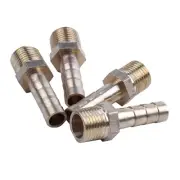 4x Gold 1/8BSP Male Thread Brass Hose Barb Coupler Fitting Connector H1Q47867