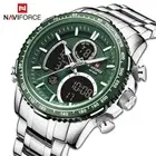 NAVIFORCE Men Watch LED Dual Display Male Digital Wristwatch Boys Sport Watches