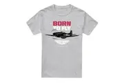 Top Gun Mens Born To Fly T-Shirt (Sport Heather) - UTTV6832
