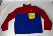 Polo Ralph Lauren Bear Snap Brushed Fleece Color-blocked Pullover Mens Sz S NWT