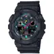 【CASIO 卡西歐】 G-SHOCK 電競時尚 搶眼螢光 雙顯系列 GA-100MF-1A_51.2mm