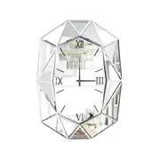 Geometric Diamond - Shaped Mirrored Wall Clock